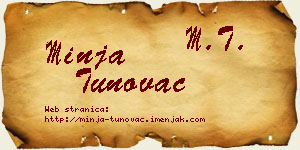 Minja Tunovac vizit kartica